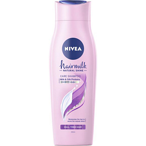 Nivea Hairmilk Natural Shine starostlivý šampón, 250 ml