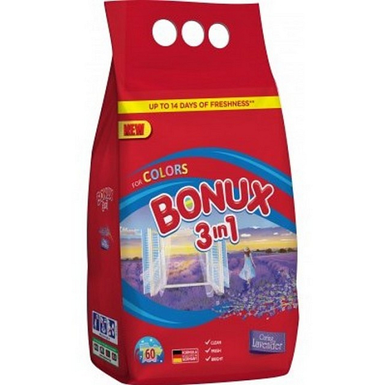 Bonux Color Caring Lavender 3v1 prací prášok 60 dávok 4,5 kg