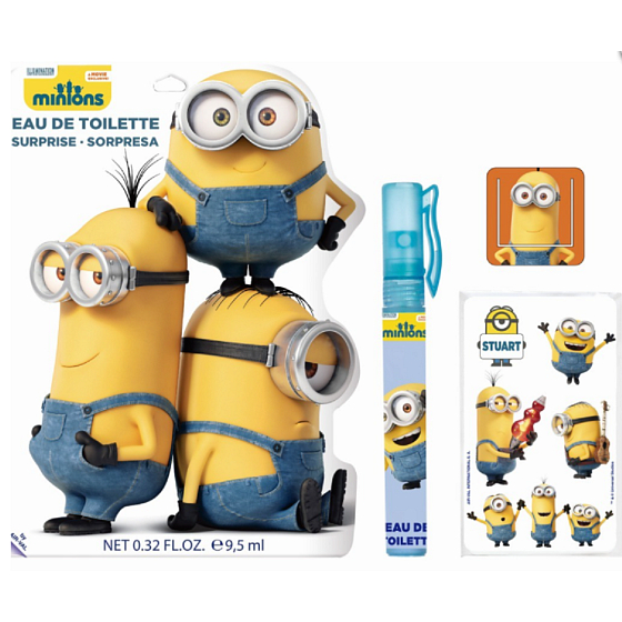 Mimoni Disney toaletná voda roll-on pre deti 9,5 ml + záložka, nálepky s obrázkami Vrecko s prekvapením