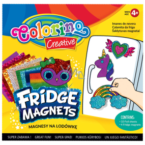 Colorino Urob si sám, sada magnetov s farebnými fóliami 10 farebných fólií + 4 rôzne magnety