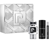 Paco Rabanne Phantom toaletná voda 100 ml + dezodorant v spreji 150 ml + toaletná voda 10 ml miniatúra, darčeková sada pre mužov