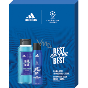 Adidas UEFA Champions League Best of The Best deodorant sprej 150 ml + sprchový gél 250 ml, kozmetická sada pre mužov