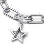 Šarm Striebro 925 Glittering Star - Mini medailón, vesmírny náramok prívesok
