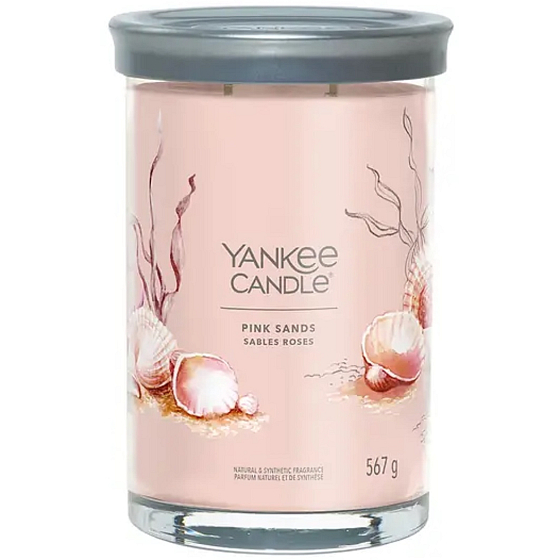 Yankee Candle Pink Sands - Vonná sviečka Pink Sands Signature Tumbler veľká sklenená 2 knôty 567 g
