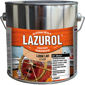 Lazurol S1119 lodný lak odolný lak na drevo bezfarebný, lesk 2,5 l Lazurol S1119 lodný lak odolný lak na drevo bezfarebný, lesk 2,5 l