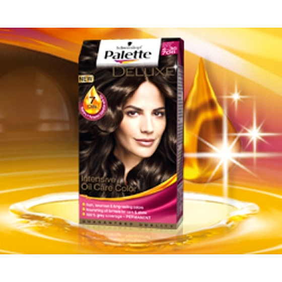 Schwarzkopf Palette Deluxe starajúcich 7 olejov farba na vlasy 706 ebenovo čierny