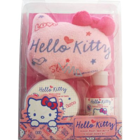 Hello Kitty Kúpeľová žinka + telové maslo + sprchový pre dievčatá darčeková sada