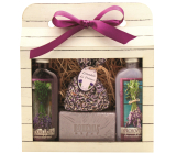 Bohemia Gifts Lavender La Provence sprchový gél 100 ml + Olejová kúpeľ 100 ml + Mydlo 100 g + bylinky levanduľa v sáčku 1 kus, kozmetická sada