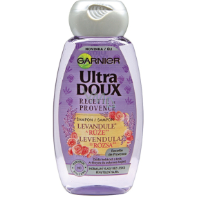 Garnier Ultra Doux Levanduľa a Ruže šampón pre vlasy bez lesku 250 ml