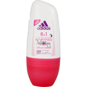 Adidas Cool & Care 48h 6v1 guličkový antiperspirant dezodorant roll-on pre ženy 50 ml
