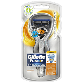 Gillette Fusion ProGlide Flexball Silver holiaci strojček + náhradné hlavice 2 kusy, pre mužov