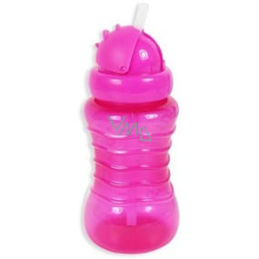 First Steps 12+ fľaša so slamkou pre deti ružová 310 ml