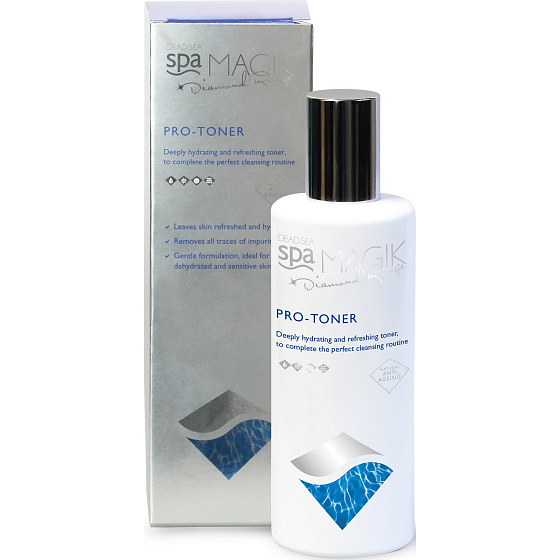 Spa Magik Pro-Toner čistiace tonikum proti starnutiu na základe pôsobenia minerálov pre citlivú pleť 260 ml