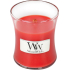 Woodwick Crimson Berries - Jarabiny s korením vonná sviečka s dreveným knôtom a viečkom sklo malá 85 g