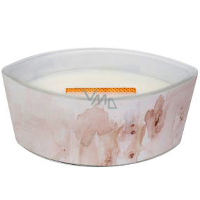 WoodWick Vanilla & Sea Salt - Vanilka a morská soľ Remeselná vonná sviečka s dreveným knôtom a skleneným viečkom 453 g