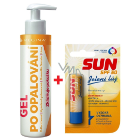 Regina Sun SPF30 pomáda na pery 4,5 g + gél po opaľovaní dávkovač 250 ml, duopack