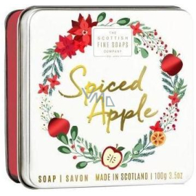 Scottish Fine Soaps Spiced Apple - Korenené Jablko toaletné mydlo v plechovej dóze 100 g