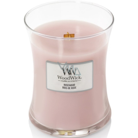 WoodWick Rosewood - Palisander vonná sviečka s dreveným knôtom a viečkom sklo stredné 275 g