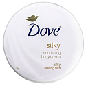 Dove Silky vyživujúci telový krém na celé telo s čistým hodvábom 300 ml