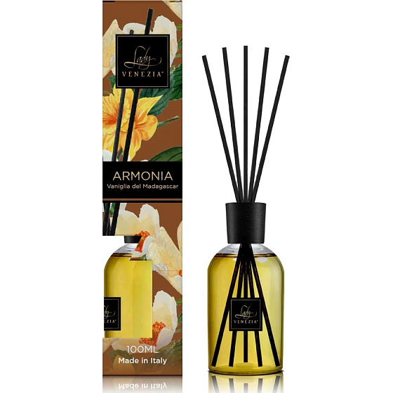 Lady Venezia Armonia - Vanilka z Madagaskaru - aróma difuzér s tyčinkami s postupným uvoľňovaním 100 ml