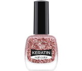 Golden Rose Keratin Nail Color Glitter lak na nechty 408 10,5 ml