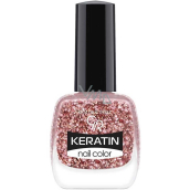 Golden Rose Keratin Nail Color Glitter lak na nechty 408 10,5 ml