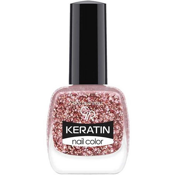 Golden Rose Keratin Nail Color Glitter lak na nechty 408 10,5 ml