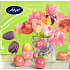 Nekupto Papierové obrúsky 3 vrstvy 33 x 33 cm 20 kusov Veľkonočné zelené, ružové tulipány