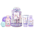 Baylis & Harding Jednorožec sprchový krém 100 ml + sprchový gél 100 ml + telové mlieko 30 ml + šumivú guľu 40 g + telovú hubku, sada s ošetrujúcimi telovými produktmi v sklenenej dóze pre deti