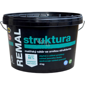 REMAL Štruktúra maliarska farba so zrnitou štruktúrou, 4 kg REMAL Štruktúra maliarska farba so zrnitou štruktúrou, 4 kg