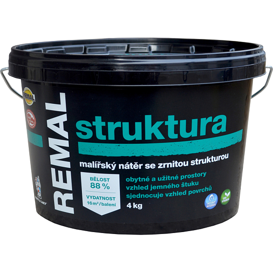 REMAL Štruktúra maliarska farba so zrnitou štruktúrou, 4 kg