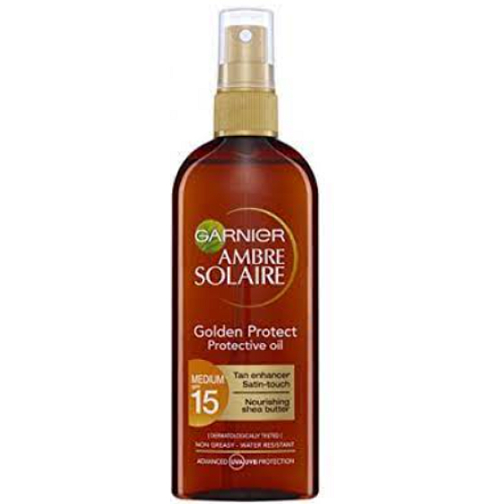 Garnier Ambre Solaire Golden Protect OF15 olej na opaľovanie 150 ml