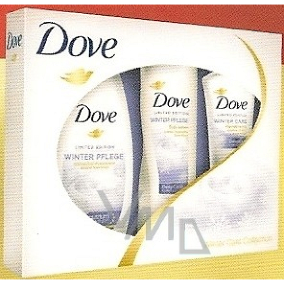 Dove Winter Care sprchový gél 250 ml + telové mlieko 250 ml + krém na ruky 75 ml, kozmetická sada