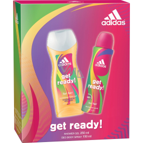 Adidas Get Ready! for Her dezodorant sprej 150 ml + sprchový gél 250 ml, kozmetická sada