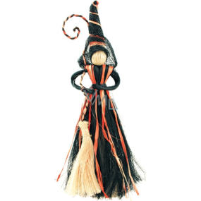 Čarodejnica s černo-oranžové sukňou 20 cm