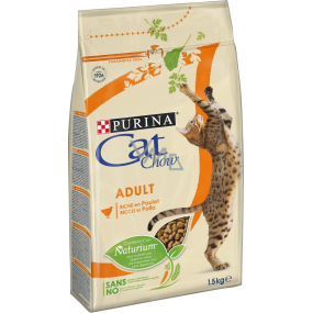 Purina Chow Adult Kurča a morka kompletné krmivo pre dospelé mačky 1,5 kg
