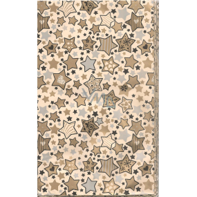 Nekupto Celofánový sáčok 15 x 25 cm Vianočný zlaté hviezdy