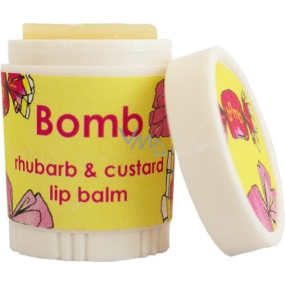Bomb Cosmetics Rebarborový puding - Rhubarb & Custard balzam na pery 4,5 g