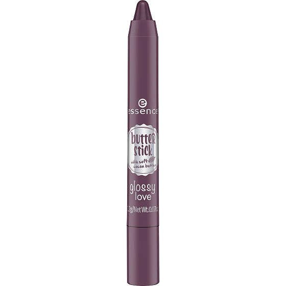 Essence Butter Stick Glossy Love farba na pery 01 Blueberry Macaroon 2,2 g