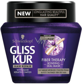 Gliss Kur Fiber Therapy regeneračná maska pre namáhané vlasy farbením a stylingom 300 ml