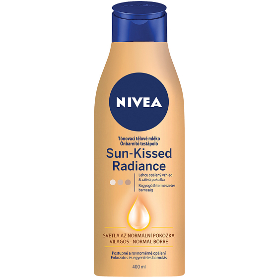 Nivea Sun Kissed Radiance tónovacie telové mlieko pre svetlú až normálnu pokožku 400 ml