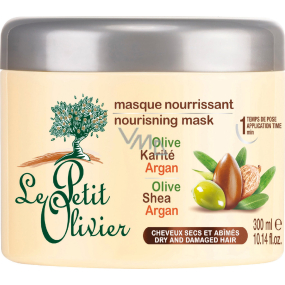Le Petit Olivier Oliva, bambucké maslo a arganový olej vyživujúce maska na suché a lámavé vlasy 300 ml