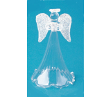Anjel sklenený s priehľadnou sukňou na postavenie 11 cm