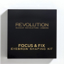 Makeup Revolution Focus & Fix Brow Kit sada na úpravu obočia Light Medium 5,8 g