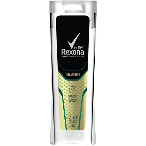 Rexona Men Champions 2v1 sprchový gél a šampón na vlasy 250 ml