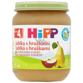 Hipp Ovocie Bio Jablká s hruškami ovocný príkrm, znížený obsah laktózy a bez pridaného cukru pre deti 125 g
