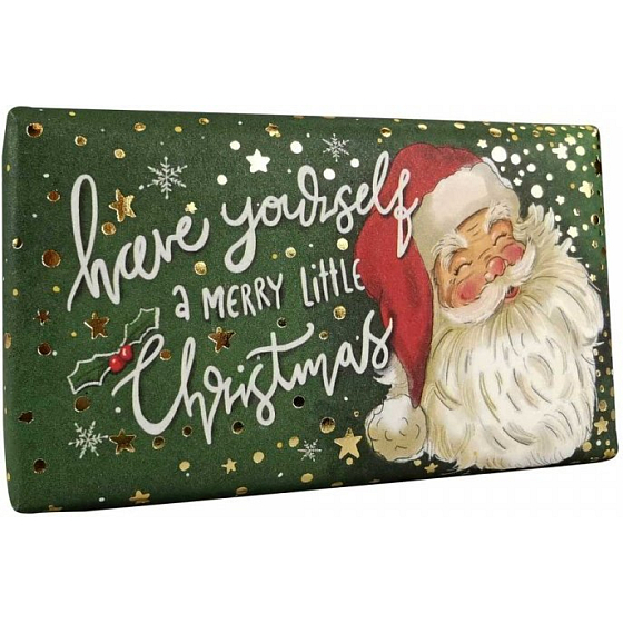 Anglické mydlo Santa Klaus - Orange & Cinnamon Christmas prírodné parfumované toaletné mydlo s bambuckým maslom 190 g