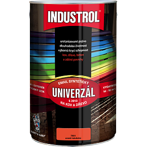 Industrol S2013 univerzál lesk vrchná farba na kov a drevo, 7551 oranž návestný, 4 l