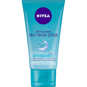 Nivea Anti-Blemish Daily Wash Scrub Hĺbkovo čistiaci gél, 150 ml