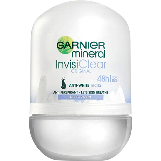 Garnier Mineral InvisiClear Original 48h guličkový antiperspirant dezodorant roll-on pre ženy 50 ml